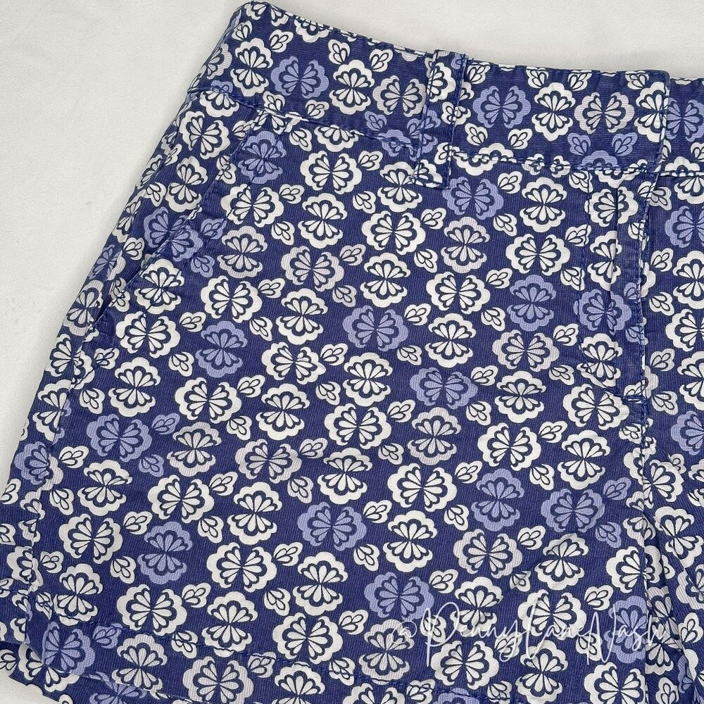 Ann Taylor Loft Patterned Shorts Blue/White - Picture 2 of 10